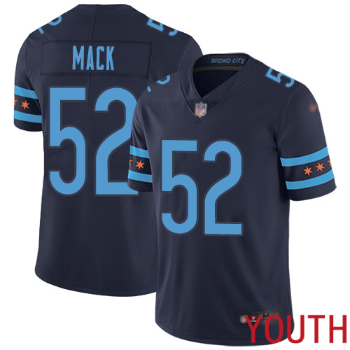 Chicago Bears Limited Navy Blue Youth Khalil Mack Jersey NFL Football #52 City Edition